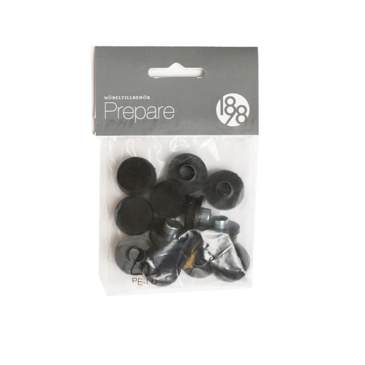 프리페어 플로어 프로텍터 - Black, 22mm plastic felt tube rivet, 12 pcs - 1898