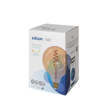 아이람 스마트홈 필라멘트 LED-글로브 전구 - Amber, 125mm, spiral e27, 6w - Airam | 아이람