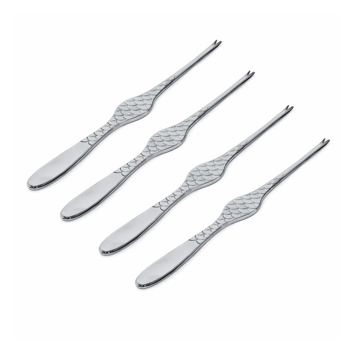 콜롬비나 피쉬 seafood fork 4개 세트 - stainless steel - Alessi | 알레시