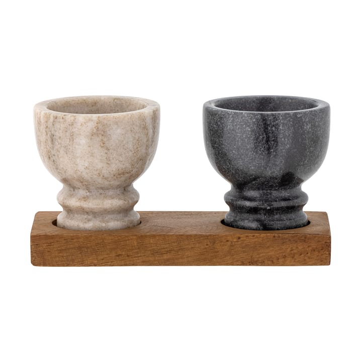 이네사 솔트- & 페퍼 셀러 세트 - Marble-Mango wood - Bloomingville | 블루밍빌