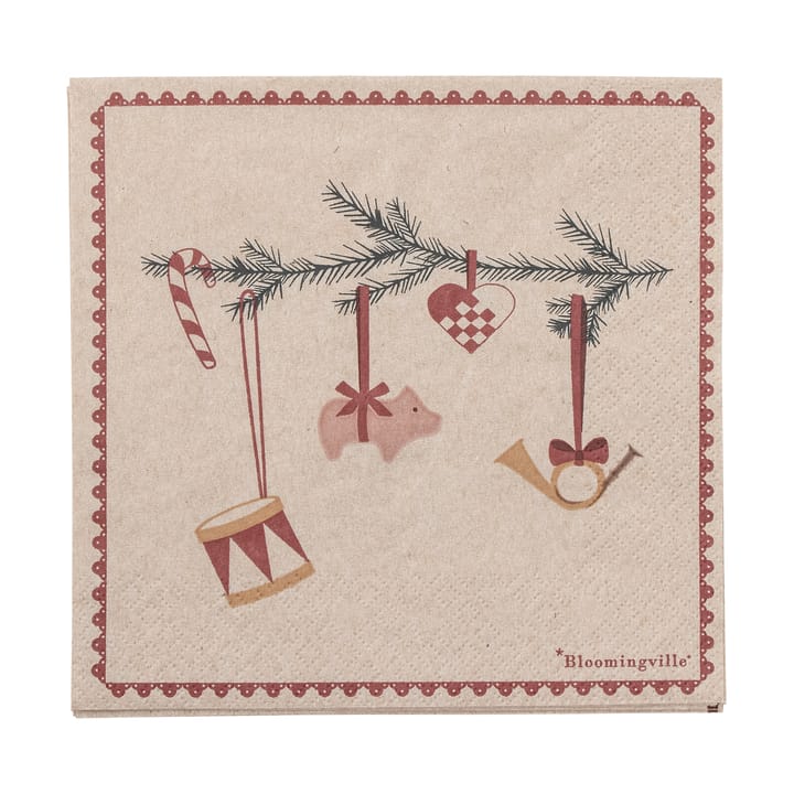 Yule 종이 냅킨 33x33 cm 20개 세트, Multi Bloomingville | 블루밍빌