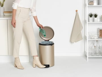 뉴 아이콘 페달 빈 휴지통 20 리터 - Metallic Gold - Brabantia | 브라반티아