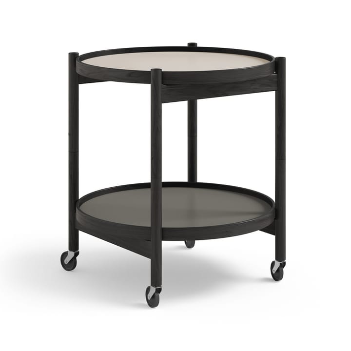 볼링 트레이 테이블 모델 50 - Stone, black lacquered oak stand - Brdr. Krüger | 브라더 크루거