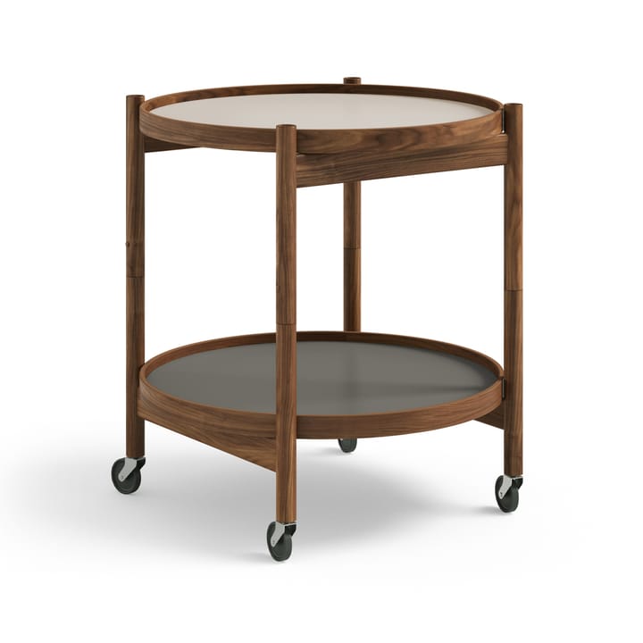 볼링 트레이 테이블 모델 50 - Stone, oiled walnut stand - Brdr. Krüger | 브라더 크루거