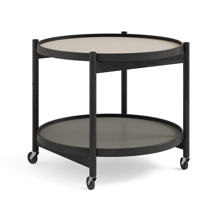 볼링 ��트레이 테이블 모델 60 - Stone, black lacquered oak stand - Brdr. Krüger | 브라더 크루거