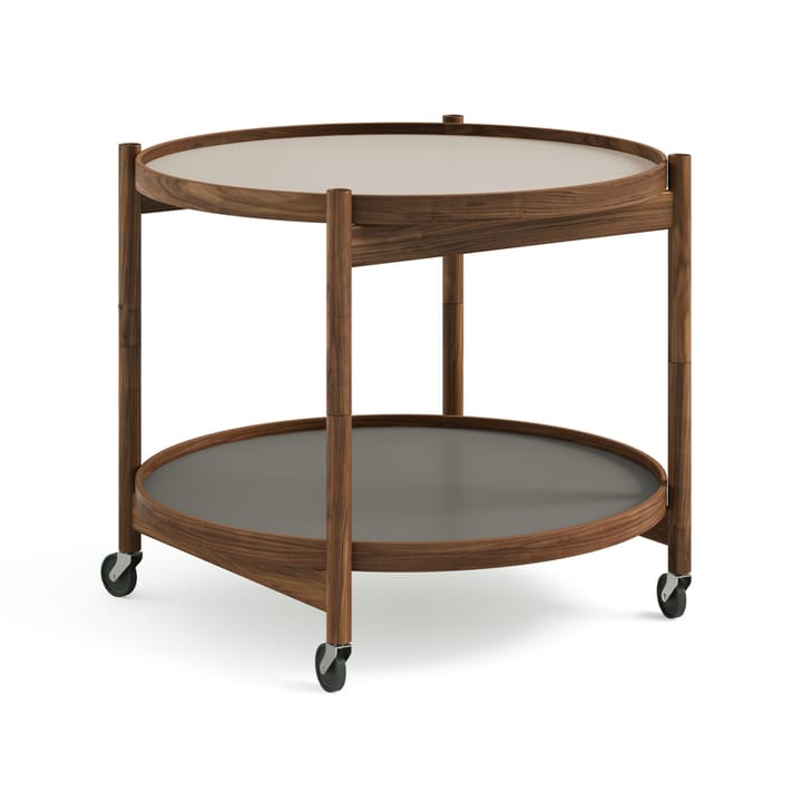 볼링 트레이 테이블 모델 60 - Stone, oiled walnut stand - Brdr. Krüger | 브라더 크루거