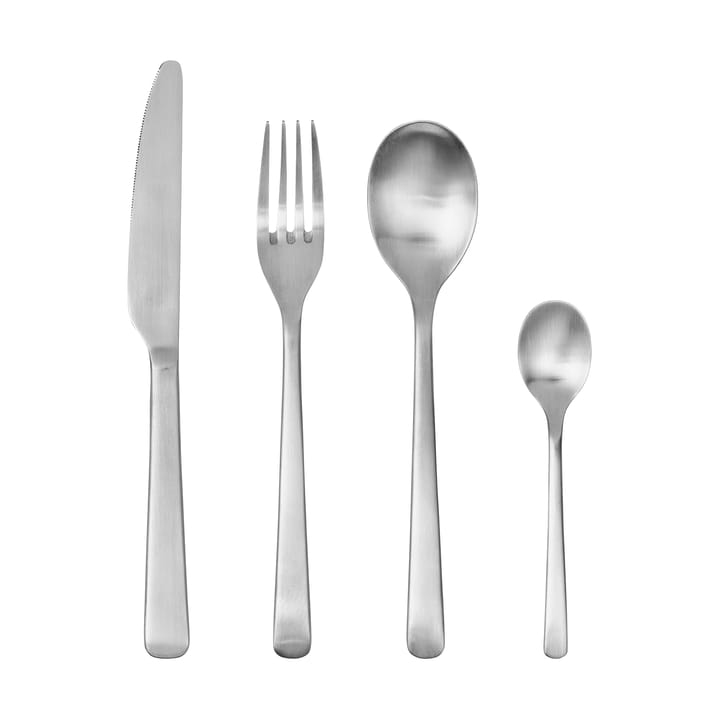 훈 커트러리 brushed satin 4개 세트 - Stainless steel - Broste Copenhagen | 브로스테코펜하겐