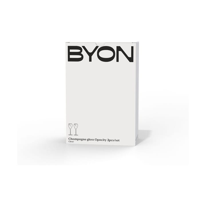 Opacity 샴페인 글래스 16 cl 2개 세트, Clear Byon | 바이온