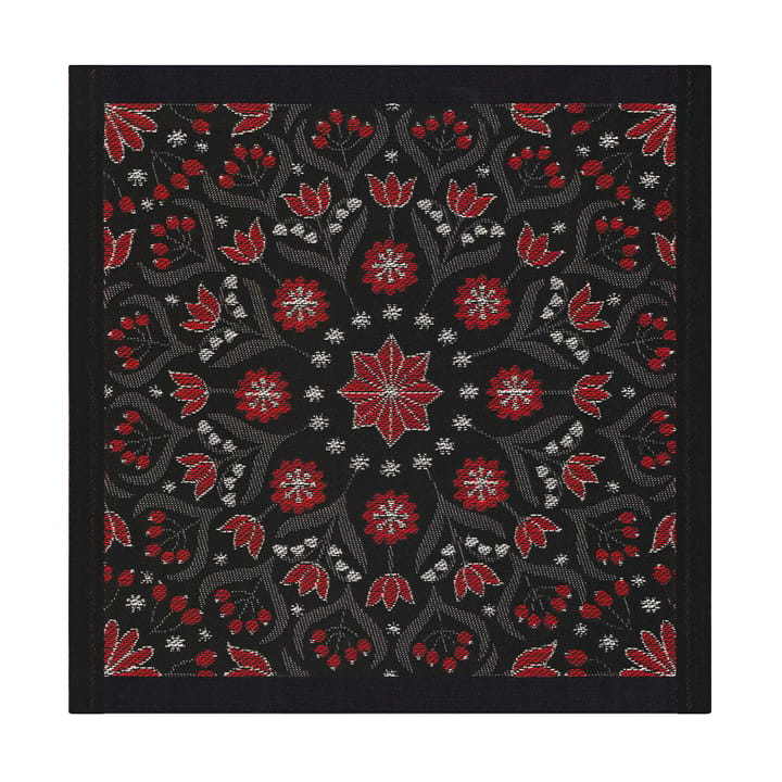 베티스 크리스마스 냅킨 35x35 cm - Red-black - Ekelund Linneväveri | 에켈룬드 린네바베리