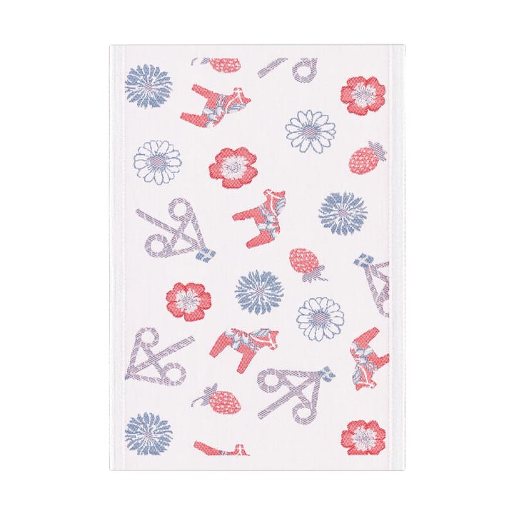 달라솜마 주방 타월 35x50 cm - Blue-Red - Ekelund Linneväveri | 에켈룬드 린네바베리