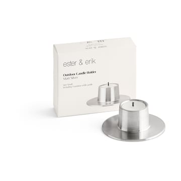 ester & erik 아웃도어 캔들 홀더 스몰 Ø16 cm - Silver - ester & erik | 에스터 & 에릭