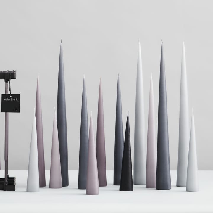 ester & erik 캔들 37 cm 2개 세트 매트, dark grey 74 ester & erik | 에스터 & 에릭