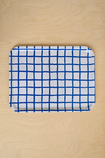 체크 무늬 트레이 33x43cm - Blue - Fine Little Day | 파인리틀데이