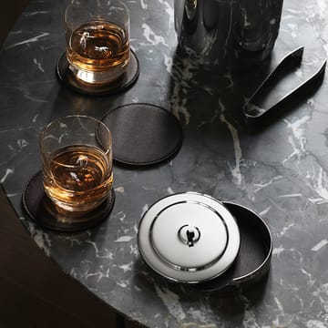 맨하탄 코스터 4개 세트 - brownt leather - Georg Jensen | 조지젠슨