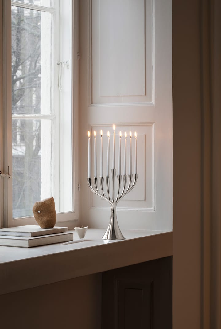 코브라 Hanukkah 캔들 18개 세트, White Georg Jensen | 조지젠슨