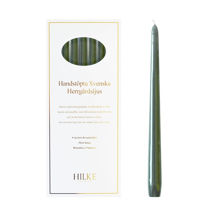 Herrgårdsljus 캔들 30 cm 6개 세트 - Antique green - Hilke Collection | 힐케 콜렉션