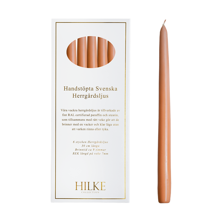 Herrgårdsljus 캔들 30 cm 6개 세트 - Apricot - Hilke Collection | 힐케 콜렉션