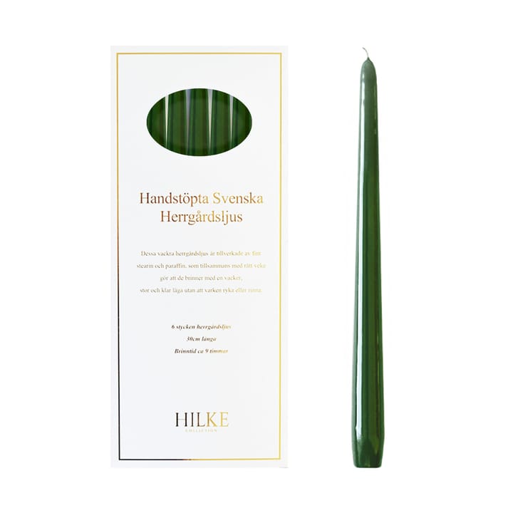 Herrgårdsljus 캔들 30 cm 6개 세트, Dark green Hilke Collection | 힐케 콜렉션