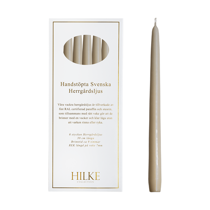 Herrgårdsljus 캔들 30 cm 6개 세트, Light beige Hilke Collection | 힐케 콜렉션