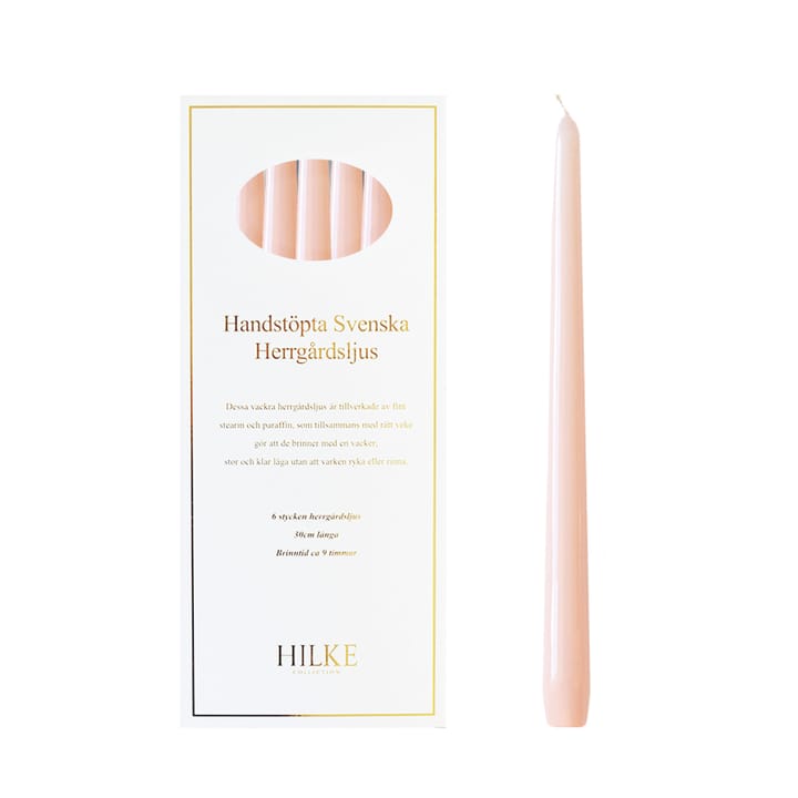 Herrgårdsljus 캔들 30 cm 6개 세트, Pink glossy Hilke Collection | 힐케 콜렉션