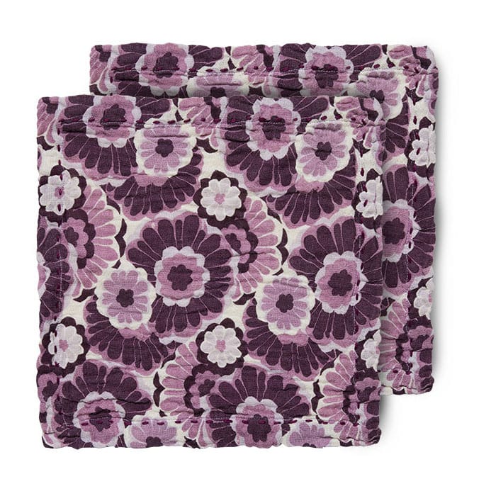 Floral 코튼 냅킨 30x30 cm 2개 세트 - Burgundy - HKliving | 에이치케이리빙