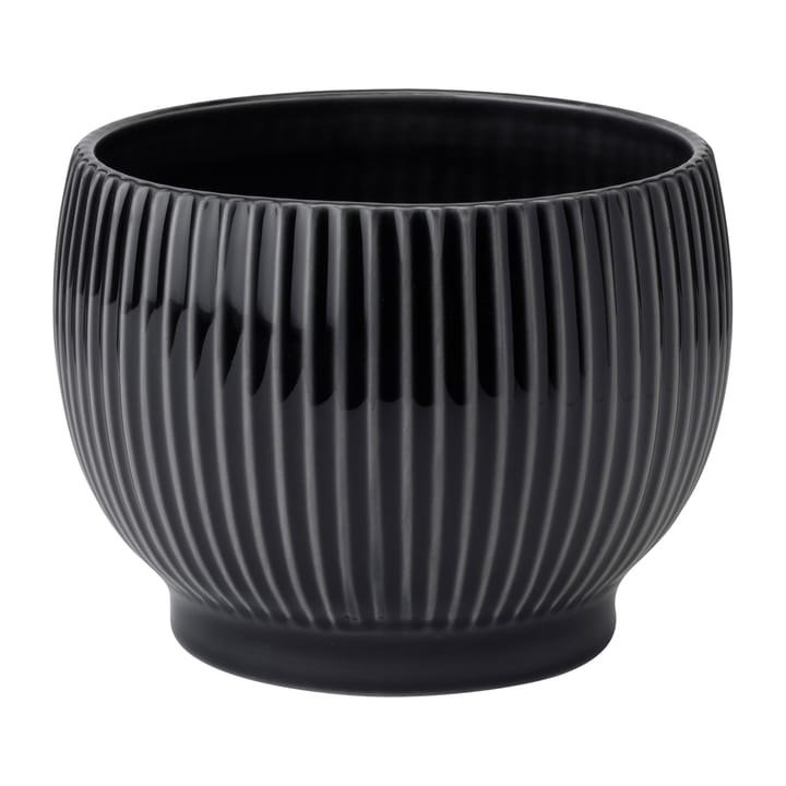 크납스트럽 화분 플루티드 Ø16.5 cm - Black - Knabstrup Keramik | 크납스트럽 세라믹