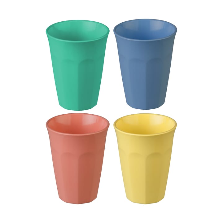 노라 �컵 M 30 cl 4개 세트 - Blue-coral-green-yellow - Koziol | 코지올