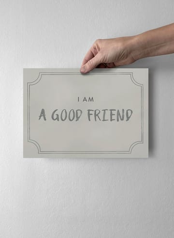 Good friend 졸업장 포스터 21x30 cm - Dusty mint - Kunskapstavlan®