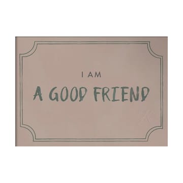 Good friend 졸업장 포스터 21x30 cm - Dusty rose - Kunskapstavlan®