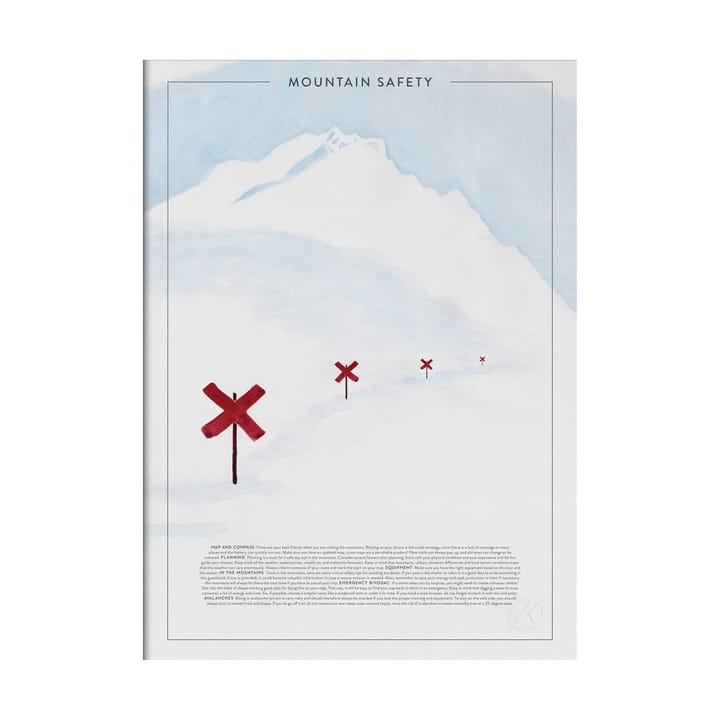 Mountain safety 포스터 - 50x70 cm - Kunskapstavlan®