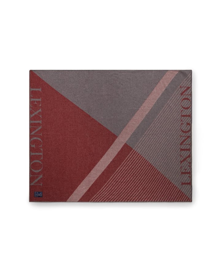 그래픽 로고 울 스로우 130x170 cm - Red-gray - Lexington | 렉싱턴