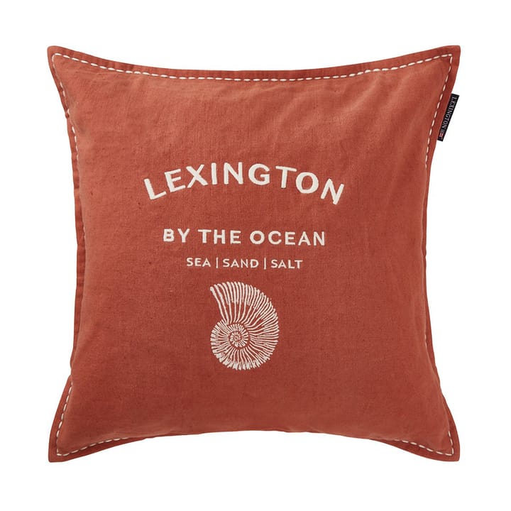 로고 자수 바이 더 오션 쿠션 커버 50x50 cm - Coconut - Lexington | 렉싱턴