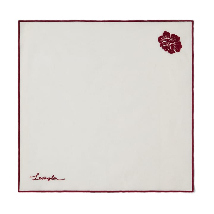 플라워 리넨 코튼 냅킨 50x50 cm, White-Red Lexington | 렉싱턴