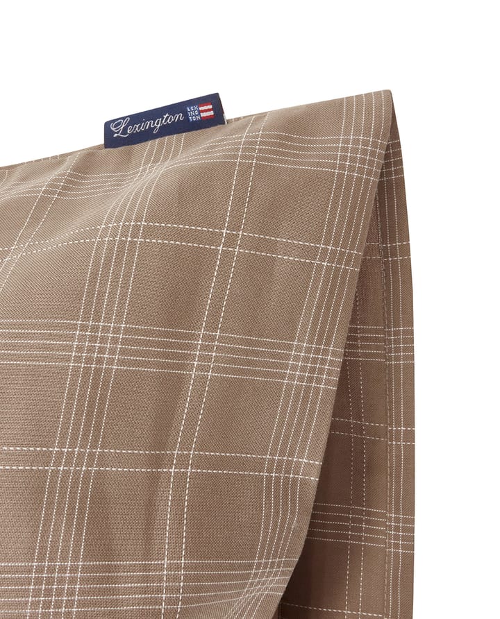 Checked Pinpoint 옥스포드 쿠션 커버 50x60 cm, Brown Lexington | 렉싱턴