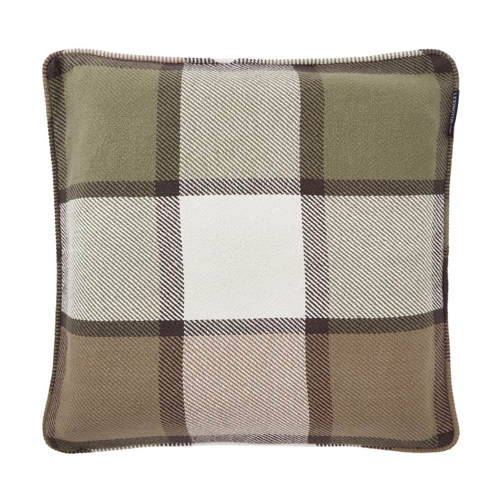 체크 heavy twill 쿠션 커버 50x50 cm - Olive - Lexington | 렉싱턴