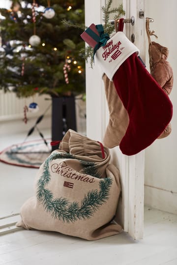 Merry 크리스마스 황마 코튼 크리스마스 프레젠트 색 65x95 cm - Naturalal - Lexington | 렉싱턴