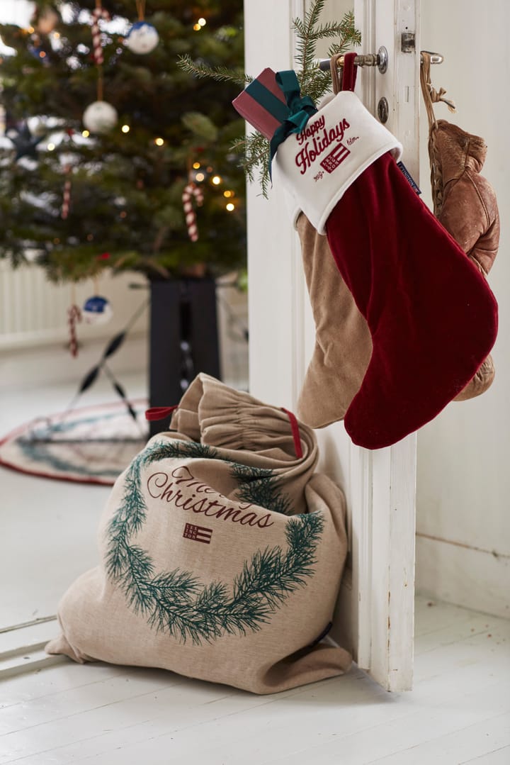 Merry 크리스마스 황마 코튼 크리스마스 프레젠트 ��색 65x95 cm - Naturalal - Lexington | 렉싱턴