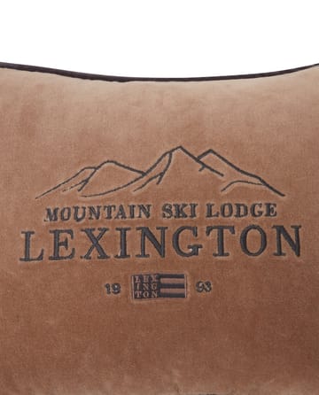 Ski Lodge 오가닉 코튼 벨벳 쿠션 30x40 cm - Beige-dark grey - Lexington | 렉싱턴