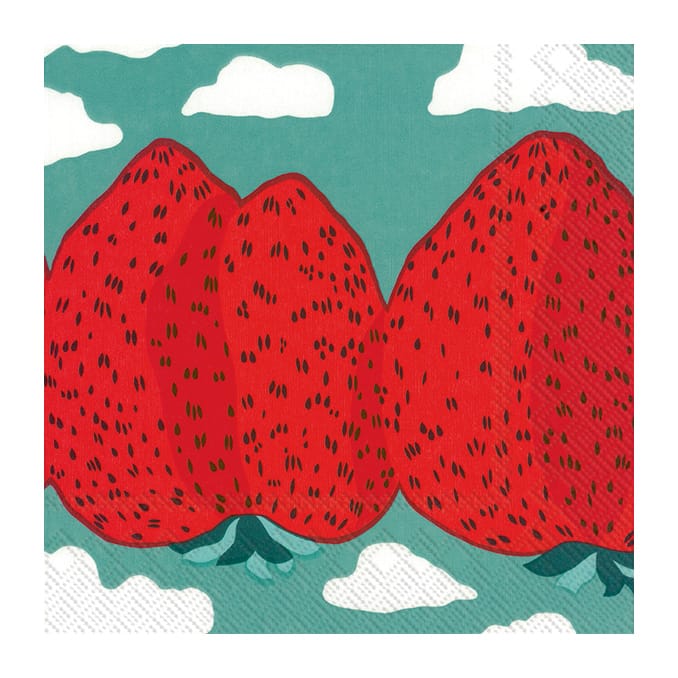 Mansikkavuoret 냅킨 33x33 cm 20개 - Red - Marimekko | 마리메꼬