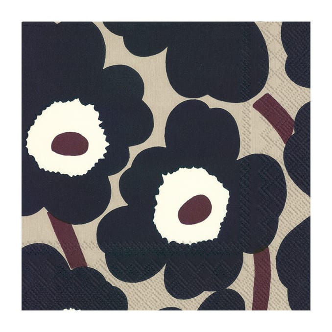 Unikko 냅킨 33x33 cm 20개 - Blue linen - Marimekko | 마리메꼬