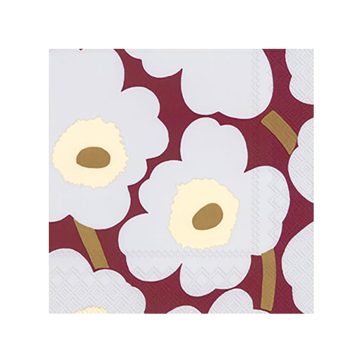 Unikko 냅킨 33x33 cm 20개 - bordeaux - Marimekko | 마리메꼬