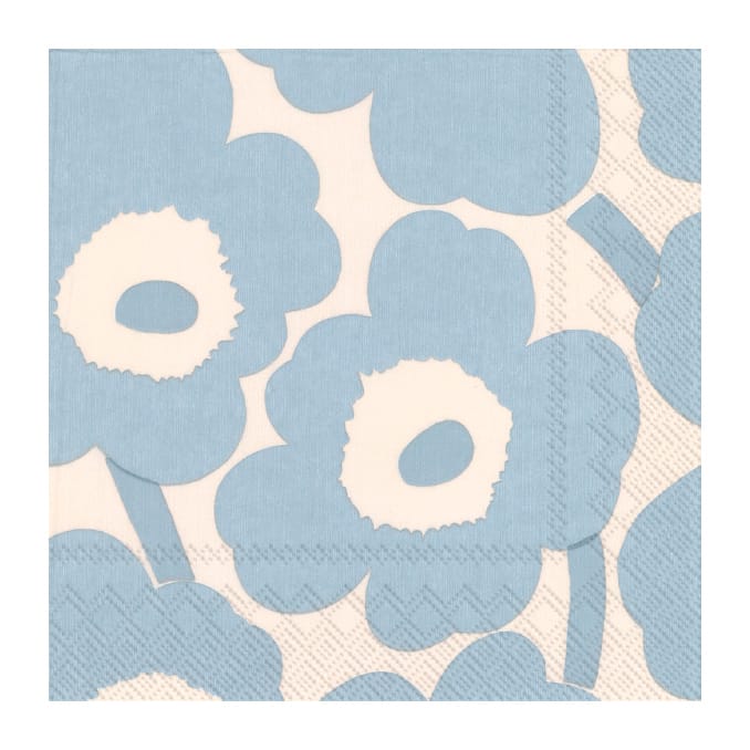 Unikko 냅킨 33x33 cm 20개 - Cream light blue - Marimekko | 마리메꼬