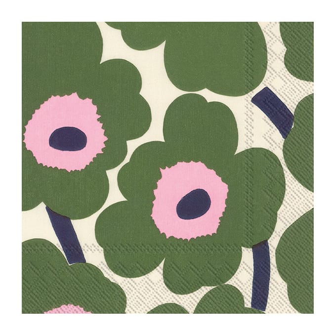 Unikko 냅킨 33x33 cm 20개 - Dark green - Marimekko | 마리메꼬