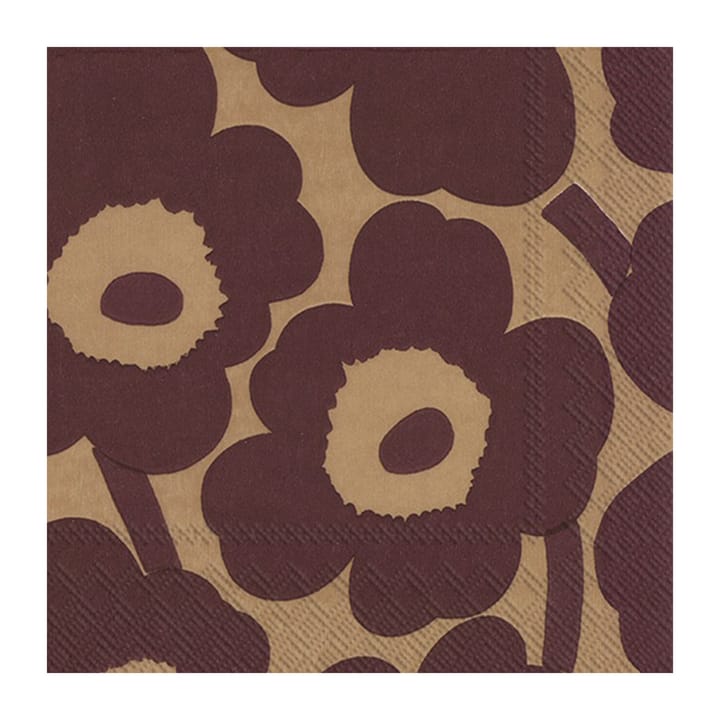 Unikko 냅킨 33x33 cm 20개 - Linen-bordeaux - Marimekko | 마리메꼬