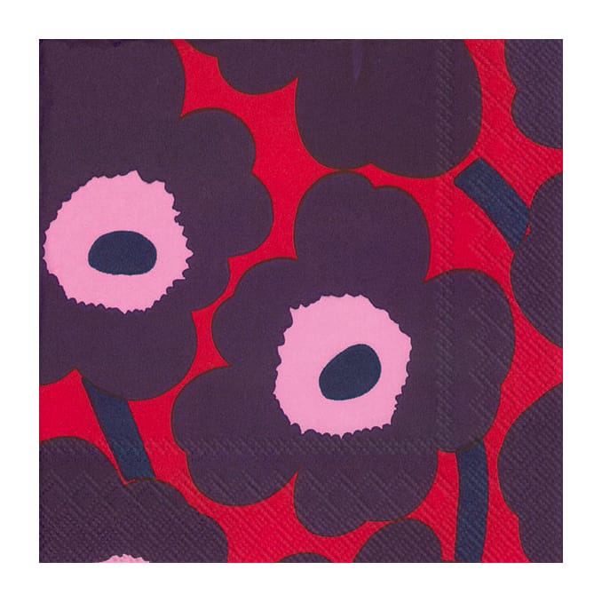 Unikko 냅킨 33x33 cm 20개 - Red-blue - Marimekko | 마리메꼬