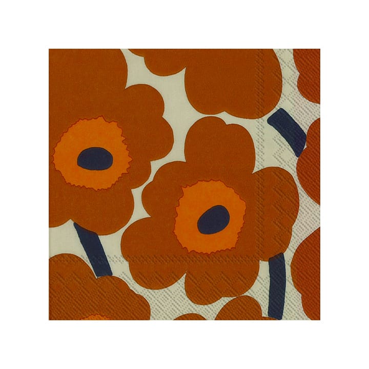 Unikko 냅킨 33x33 cm 20개 - terracotta - Marimekko | 마리메꼬