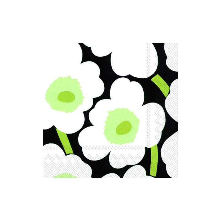 Unikko 냅킨 33x33 cm 20개 - white-black - Marimekko | 마리메꼬