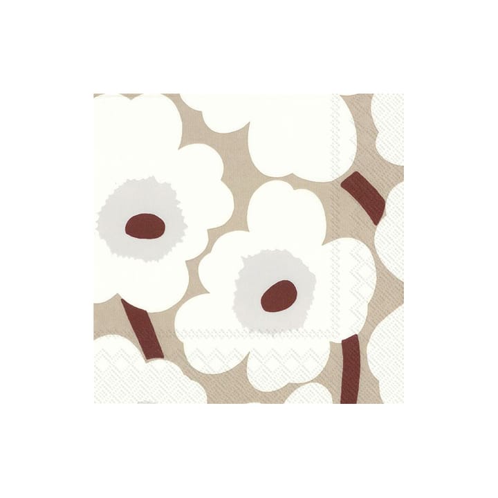 Unikko 냅킨 33x33 cm 20개 - white-linen - Marimekko | 마리메꼬