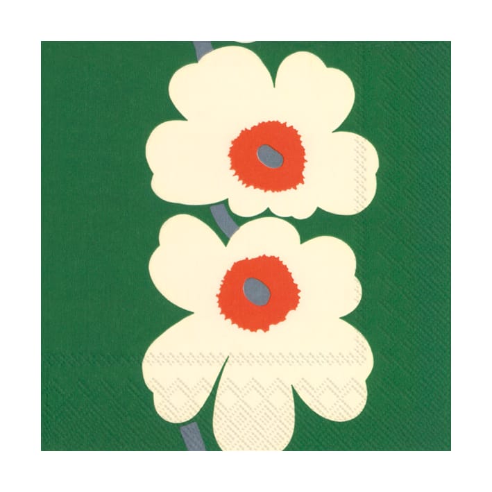 Unikko 60주년 기념 냅킨 33x33 cm 20개 - Green - Marimekko | 마리메꼬