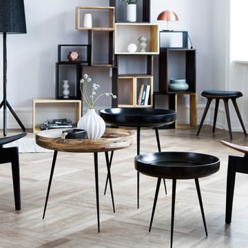 메이터 스툴 - Leather black. black stained beech stand - Mater | 메이터